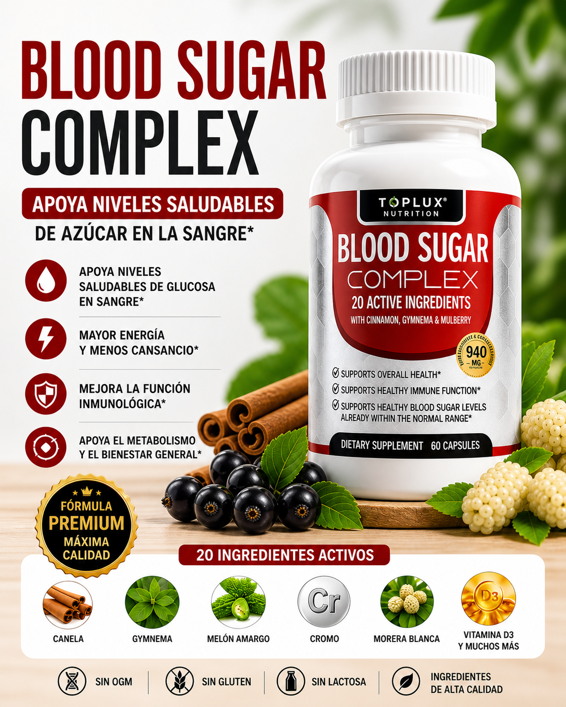 Blood Sugar Complex — Control natural del azúcar en sangre